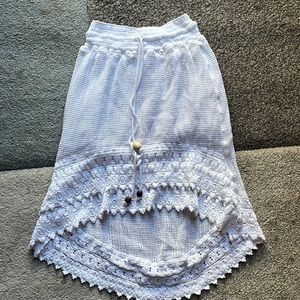 Crochet White Summer Skirt.